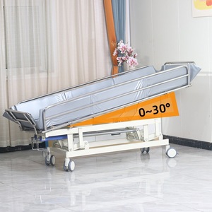 Manual Shower <b>Bed</b> Nursing <b>Bed</b> Stainless Steel Manual Lifting <b>For</b> Elderly Home Use - Product Image 5