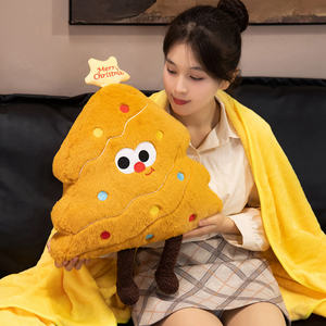 Anpassbares Weihnachtsbaum-Kissen-Decken-Set - <span class=keywords><strong>2</strong></span>-in-1 Dekoration/Wärme für Alle, Personalisiertes Plüschgeschenk für Zuhause & zum Verschenken - Product Image 4