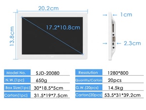 Digital Photo Frame 8 Inch with Autoplay Function, Built-In <b>Clock</b> & Calendar, Easy Setup with Remote Control - Product Image 6