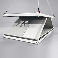 Maison préfabriquée pliable en gros, bureau conteneur plat de 20 pieds, isolé en acier, personnalisé OEM ODM, installation rapide