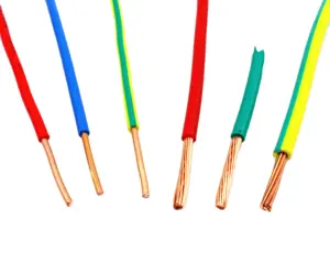 Cable de un solo núcleo YJ OEM 0,5 mm2 500V multicolor OEM Kabel cobre sólido trenzado eléctrico PVC casa Cable de cableado