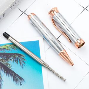<span class=keywords><strong>Stylo</strong></span> à bille en métal à motif <span class=keywords><strong>de</strong></span> grille en or rose <span class=keywords><strong>haut</strong></span> <span class=keywords><strong>de</strong></span> <span class=keywords><strong>gamme</strong></span> avec logo <span class=keywords><strong>personnalisé</strong></span> Cadeau d'affaires lourd avec corps en acier plaqué or <span class=keywords><strong>Stylo</strong></span> promotionnel - Product Image 2