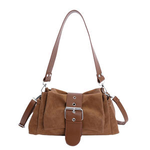 Bolso de hombro estilo Maillard vintage para mujer, bolso de axila estilo Y2K, bolso tote de cuero PU de lujo para mujer - Product Image 6