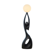 Lampe sur pied LED en résine noire, blanche et or, style luxe léger, sculpture artistique nordique, pour la maison et l'hôtel, haute qualité, très vendue