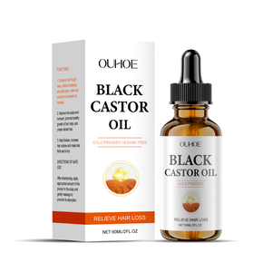 OUHOE ricino nero per la cura dei capelli olio essenziale con menta piperita nutre cuoio capelluto ammorbidisce e idrata i capelli luce olio essenziale - Product Image 1