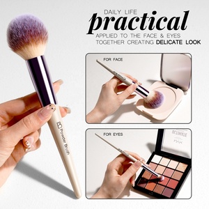 BS-MALL Set di 18 Pennelli da Trucco Sintetici Color Oro Champagne, Kit Personalizzato di Pennelli Vegani per Fondotinta e Ombretto con Custodia - Product Image 2