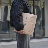 Sac d'expédition en papier kraft pour colis de vêtements avec impression personnalisée biodégradable