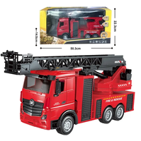 SJY-1361 1/18 2.4G 15CH RC échelle camion de pompiers (amélioré) pulvérisation d'eau pompier échelle de levage camion de pompiers voiture d'ingénierie