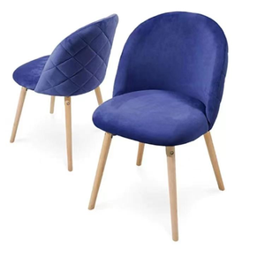 <span class=keywords><strong>Sedie</strong></span> da Pranzo Imbottite Semplici per <span class=keywords><strong>Cucina</strong></span>, Sedia in Velluto <span class=keywords><strong>Rosa</strong></span> per Toeletta, Sedia Laterale per Soggiorno con Gambe in Metallo - Product Image 6