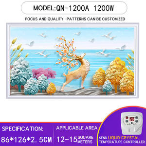 Plaque chauffante murale électrique décorative en graphène à infrarouge lointain en cristal de carbone avec contrôle intelligent de la température à double usage - Product Image 5