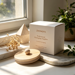 Tapa de madera de fresno personalizada con bajo MOQ, con corcho y sello de silicona para frascos de vidrio de 100 ml para velas, con grabado láser o impresión de logotipo. - Product Image 3