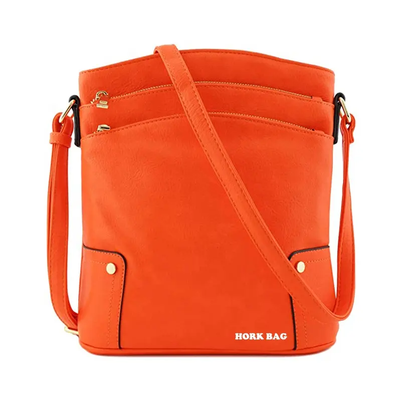 Fashionable Crossbody Purse For Women Leather PU Sling Cross Shoulder Bag multi pocket crossbody bag