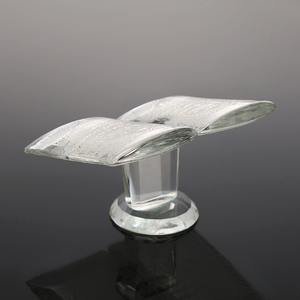 CJ-Factory Sale Muslim Quran <strong>Book</strong> Souvenir Gift Decoration Christian Crystal Bible With Glass Base - Product Image 2
