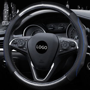 Cubiertas de lujo para <span class=keywords><strong>volante</strong></span> de negocios para hombres, accesorios interiores de coche, cubiertas universales de cuero para <span class=keywords><strong>volante</strong></span> de fibra de carbono - Product Image 3