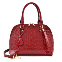 Sac à main pour femme en cuir PU à motif d'alligator de luxe, grande capacité, sac fourre-tout, sac bandoulière, fermeture à glissière à sangle unique