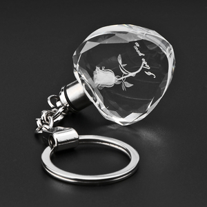 Bán Buôn Biểu Tượng Tùy Chỉnh Thời Trang Nhấp Nháy Sang Trọng 3d Led Pha Lê Keychain Nhẹ Hơn Hình Trái Tim <span class=keywords><strong>Key</strong></span> Chains - Product Image 6