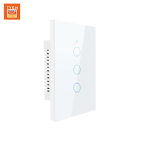 TYSH Eu 1 Gang Télécommande Touch Matter Smart Home Device Wifi Wall Timer Voice Smart Home Switch Compatible avec Alexa
