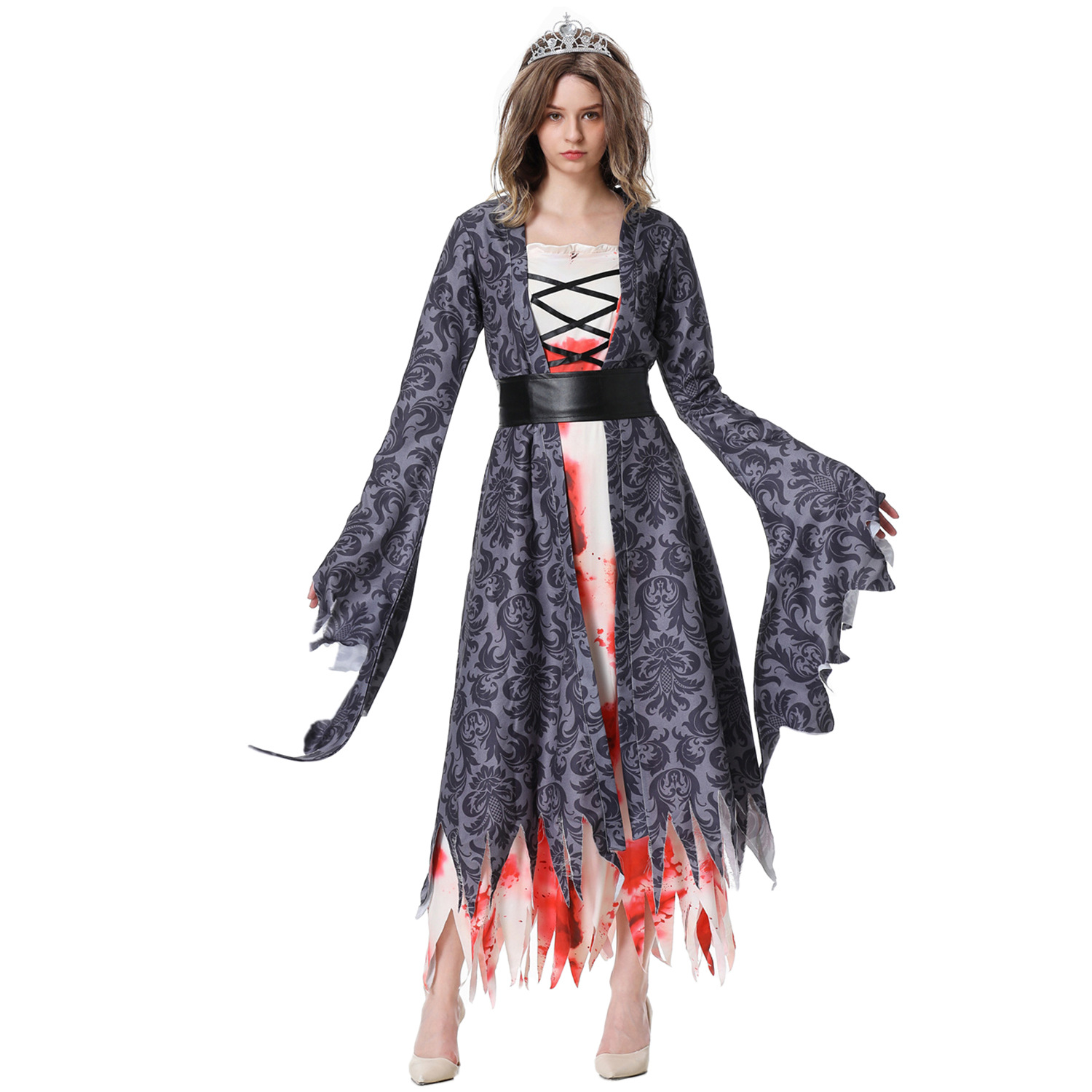 M-xl Halloween Bloody Ghost Bride Blood Hell Zombie Princess Dress Costume|  Alibaba.com