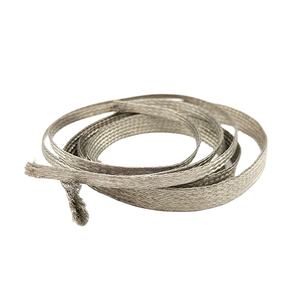 Cable trenzado plano de cobre estañado 11AWG 40A 4mm² 3m para coches - Cables eléctricos de alta amperaje con trenzado automotriz y ranuras de cobre - Product Image 1