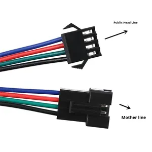 Электрический жгут проводов с <span class=keywords><strong>2</strong></span>-контактными, <span class=keywords><strong>3</strong></span>-контактными, 4-контактными разъемами SM и кабелем JST с разъемами «папа» и «мама» для аккумуляторов и приводов двигателей - Product Image 3