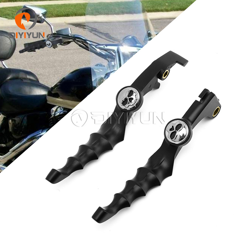 Motorrad teile Schwarz Hand Schädel Brems kupplungs hebel Für Honda Fury Shadow VTX VT 600 750 Ace Magna Nighthawk Spirit