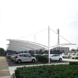 Pvdf màng xe ô tô màu thép cantilever carport xây dựng vườn xây dựng, bãi đậu xe bóng râm cantilever carport - Product Image 1
