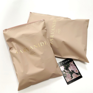 Tùy chỉnh in túi nhựa <span class=keywords><strong>Ziplock</strong></span> cho Hoodies sinh thái thân thiện t Áo sơ mi túi mờ với logo quần áo dây kéo bao bì túi - Product Image 1