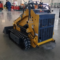 Mini binario caricatore diesel caricatore pista Skid Steer con moncone smerigliatrice foresta falciatrice