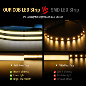 UL ระบุ16.4Ft 10มม Cri90ทองแดงยืดหยุ่น24V นำซังแสงแถบ dotless 504ชิป12วัตต์/เมตร RGB ทีวี504ชิปสีเขียว12วัตต์/เมตร - Product Image 4