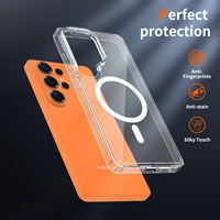Funda Magnética Transparente Antirrayaduras de 1.5 mm para Samsung S26 Ultra, Funda para Teléfono Móvil con Carga Inalámbrica a Prueba de Golpes