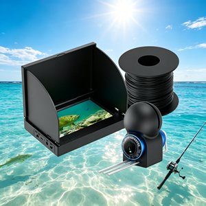 Portable Underwater Fishing <b>Camera</b> Fish Finder 12pcs IR <b>Night</b> Vision IP68 Waterproof LCD Display Plastic Temperature Depth - Product Image 1