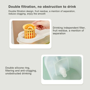 Jarra de Agua Fría de Plástico de Gran Capacidad con Grifo y Tapa, Dispensador de Bebidas Frías Moderno para Refrigerador - Product Image 2
