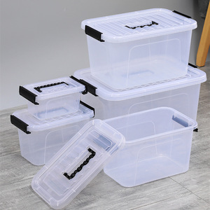 Organizador de Ropa para Supermercado, Caja de Almacenamiento Transparente con Tapa, Apilable y Resistente, para Venta al Por Mayor - Product Image 3