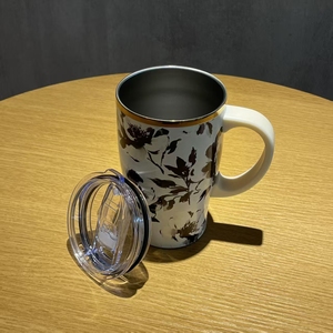 Nouvelle Tasse Isotherme en Acier Inoxydable 500ml, Meilleure Vente 2026, pour Café et Eau, avec Poignée, Anti-fuite, Logo Couleur Personnalisé - Product Image 1