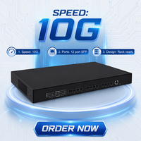 Switch Ethernet Terkelola L3 12-Port 10Gb dengan Uplink SFP+ untuk Pusat Data, ISP, Jaringan Perusahaan & Solusi Kampus