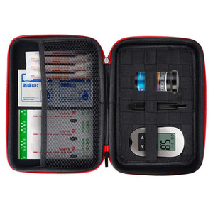 Travel Case Organizer Holder for <strong>Diabetic</strong> Supplies, Diabetes Testing Kit, Blood Glucose <strong>Meter</strong> Monitor, <strong>Test</strong> <strong>Strips</strong>, Syringes - Product Image 1