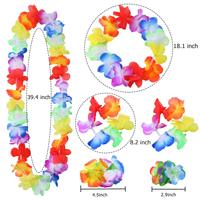 Vente en gros de jupes en herbe de style hawaïen et de colliers de fleurs, accessoires de costume pour fêtes de plage, festivals, spectacles et ornements