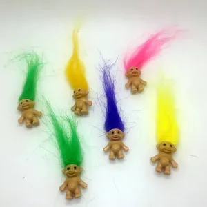 Mini figurines de poupées <span class=keywords><strong>troll</strong></span> vintage, jouets amusants pour enfants, 3 cm, couleur unie, figurines de famille, jouets poupées moches - Product Image 5