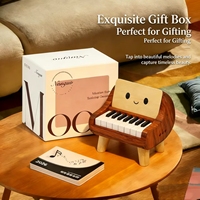 Mini Piano en Bois Écologique et Durable pour Enfants, Clavier Électronique Musical Éducatif Précoce pour Tout-Petits, Jouet Mignon de Dessin Animé