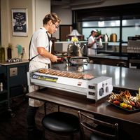 Meilleure vente de matériel de cuisine commerciale en acier inoxydable brochettes d'agneau électrique Grill Machine pour restaurant