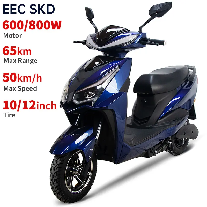 CKD SKD 2 tekerlekler eec motosiklet elektrikli motosiklet 10/12 inç 600W/800W motor 50 km/h hız elektrikli scooter motosiklet satılık