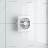 Ventilateur axial électrique à faible bruit et à haut débit d'air, monté sur fenêtre, en plastique, avec moteur à pôles ombragés CC/CA et roulement à bille