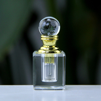 Flacon de parfum vide en cristal K9 carré miniature de 1 ml, transparent, pour échantillon de parfum, emballage cadeau, vente en gros