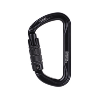 Certifié CE, mousqueton en D à verrouillage automatique 30 kN, mousqueton en aluminium robuste pour la protection contre les chutes et les activités de plein air
