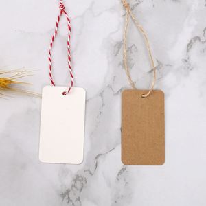 Kraft Paper Blank Hanging Tags 4x7cm with Rounded Corners for Clothing Labels, Bakery Gift Packaging and DIY Projects - Product Image 3