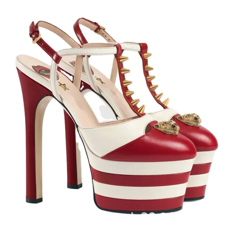 2022 Support OEM/ODM Custom logo fashion design sexy lady high heels platform plus size women sandals wholesale factory custom