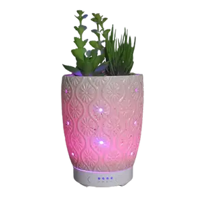 Fiore Aroma Diffusore di Aromaterapia Umidificatore Aria di Casa Ad Ultrasuoni Porcellana Aromatico Con Vaso di Fiori a Forma di