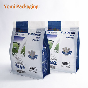 Çeşitli renk 8-Sided düz alt dik durabilen poşet özel ambalaj <span class=keywords><strong>Pet</strong></span> gıda şeker <span class=keywords><strong>Premium</strong></span> için ısı mühür PE plastik malzeme köşebent - Product Image 1