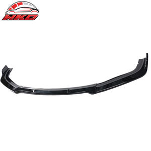 Lèvre de pare-chocs avant compatible avec Honda Civic 2019-2021, style IKON V4, spoiler 1 pièce - Noir brillant, pièces auto de haute qualité, kit carrosserie - Product Image 4