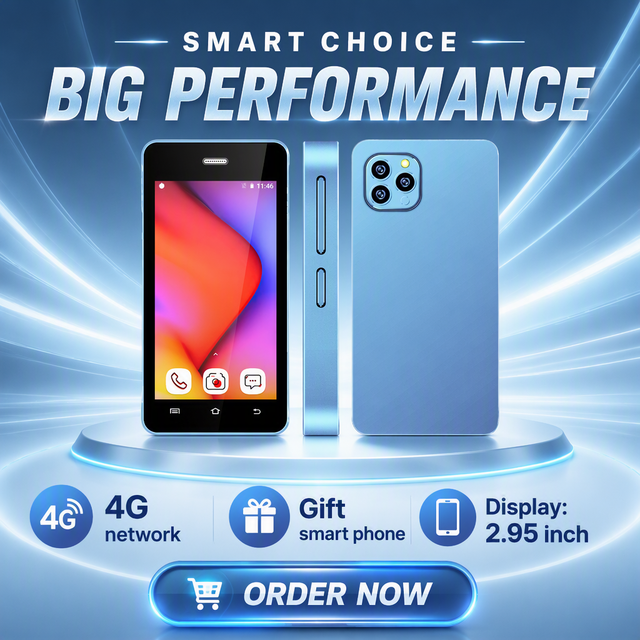 Fast Delivery 4G Mini Smart Phone Android 9.0 MelroseS18 HD 3.0 Display 2GB RAM 16GB Dual SIM 120Hz Supports